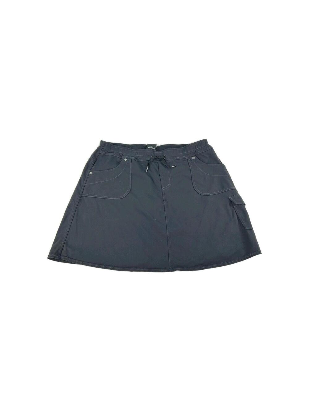 Kuhl Womens Mova Cargo Skort/Skirt Size L Lined Black Pockets Athletic Lace-Up